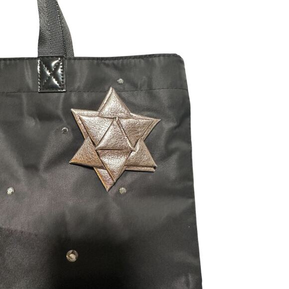 Black Tote Bag with Bow Detail - Picture 2 of 3